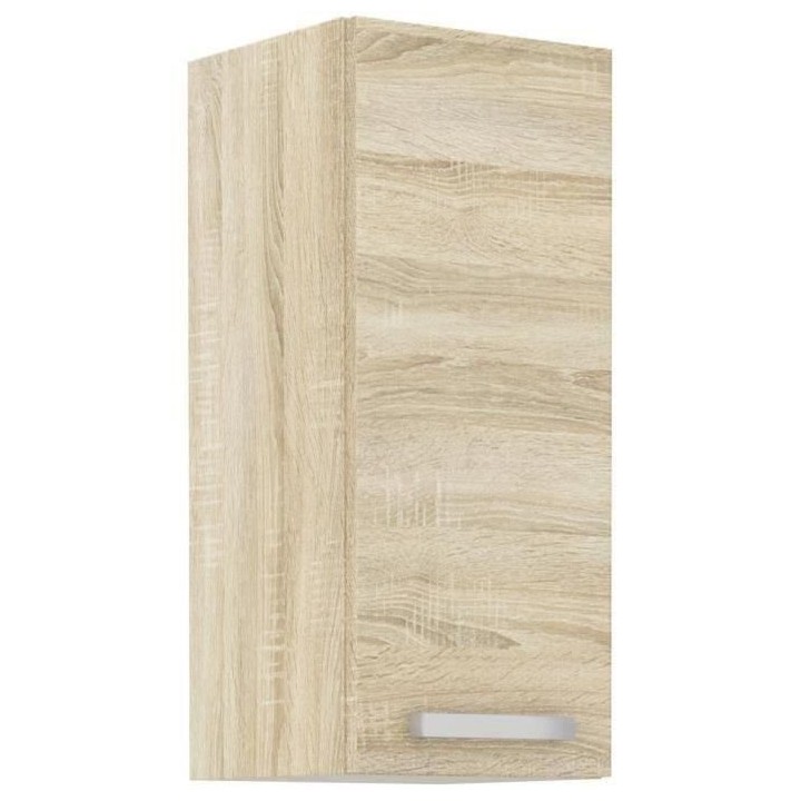 Meuble haut 1 porte battante - Décor chene sonoma - L 30 x P 31,6 x H