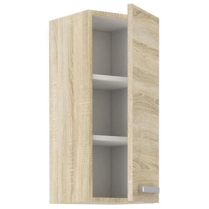 Meuble haut 1 porte battante - Décor chene sonoma - L 30 x P 31,6 x H