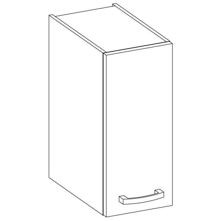 Meuble haut 1 porte battante - Décor chene sonoma - L 30 x P 31,6 x H