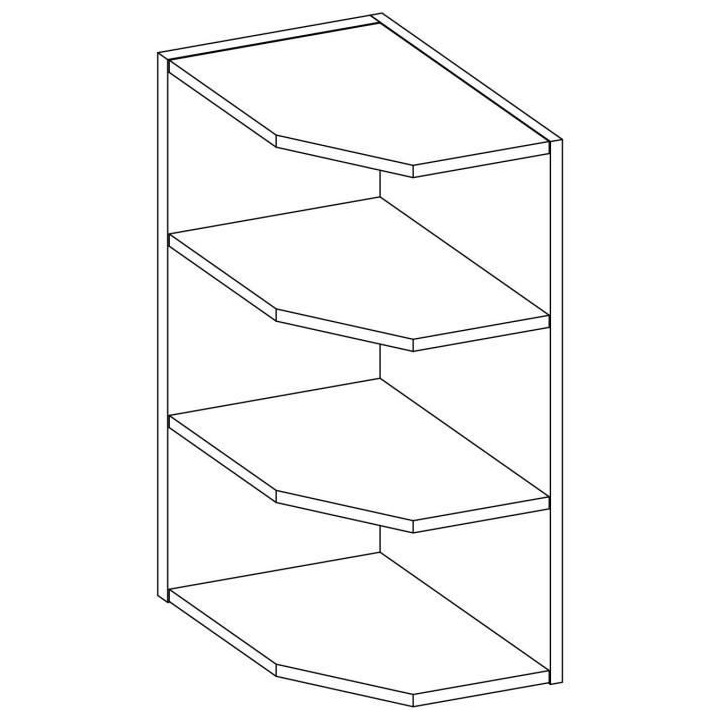 Meuble haut étageres largeur - Décor chene sonoma - L 30 x P 30 x H