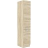 Meuble colonne 2 portes battantes - Décor chene sonoma - L 40cm x P 57cm x H 210 cm - LASSEN