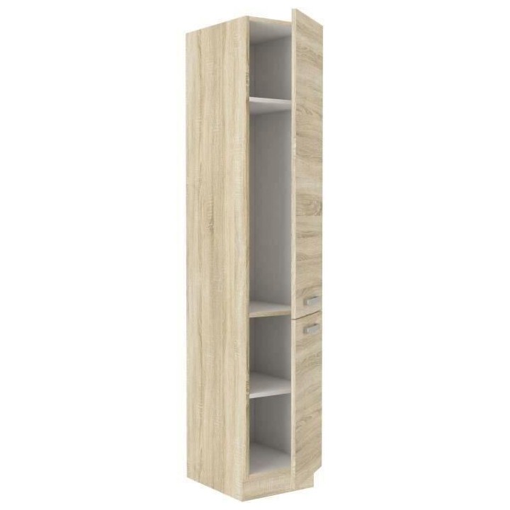 Meuble colonne 2 portes battantes - Décor chene sonoma - L 40cm x P 5