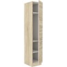 Meuble colonne 2 portes battantes - Décor chene sonoma - L 40cm x P 57cm x H 210 cm - LASSEN