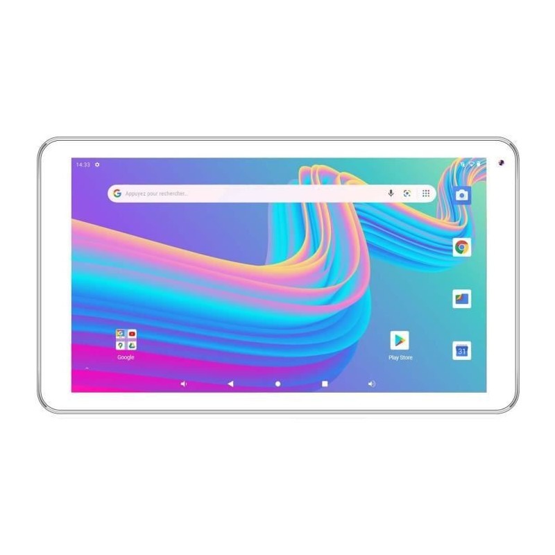 Tablette Tactile - LOGICOM - Tab 129 - 10 TN - Allwinner A133 - RAM 2 Go - 32 Go - Android 11 (Go edition) - Blanc - Wifi