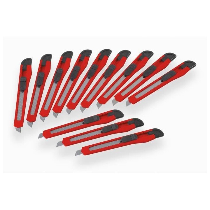 MEISTER Jeu de 12 cutters 9mm