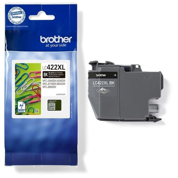 Cartouche LC422XLBK - BROTHER - Noir - 3000p - Pour Business Smart MFC