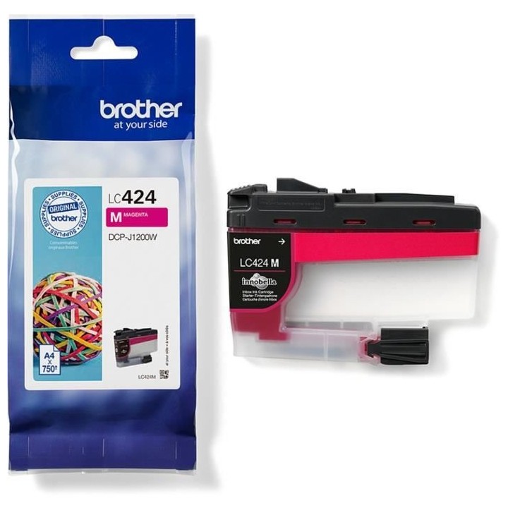 Cartouche d'encre LC424M - BROTHER - Magenta haute capacité de 750 pa