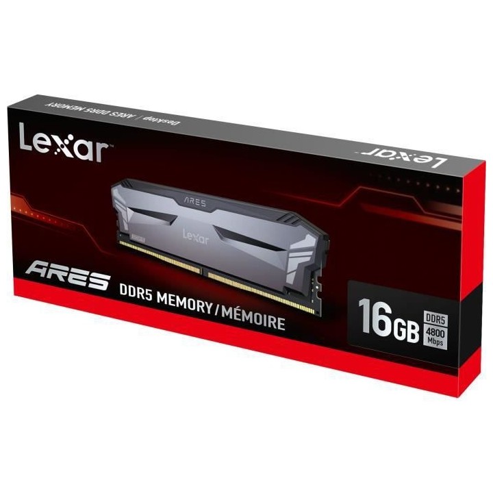 Mémoire RAM - LEXAR - Ares DDR5 - 16Go - 4800Mhz Mémoire UDIMM avec