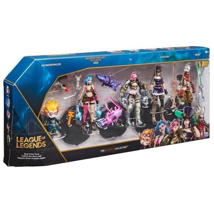 LEAGUE OF LEGENDS - COFFRET 5 FIGURINES 10 CM - 6062218 - Avec 12 poin