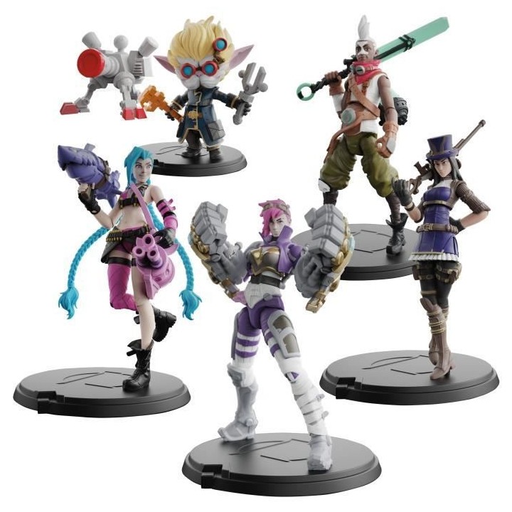 LEAGUE OF LEGENDS - COFFRET 5 FIGURINES 10 CM - 6062218 - Avec 12 poin