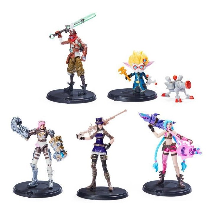 LEAGUE OF LEGENDS - COFFRET 5 FIGURINES 10 CM - 6062218 - Avec 12 poin