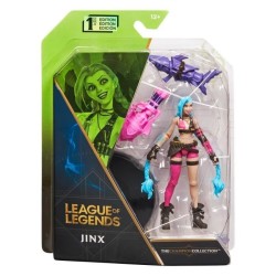 LEAGUE OF LEGENDS - FIGURINE 10 CM JINX OFFICIELLE - 6062258 - Avec 12 points d'articulation & Accessoires - Jouet Collection