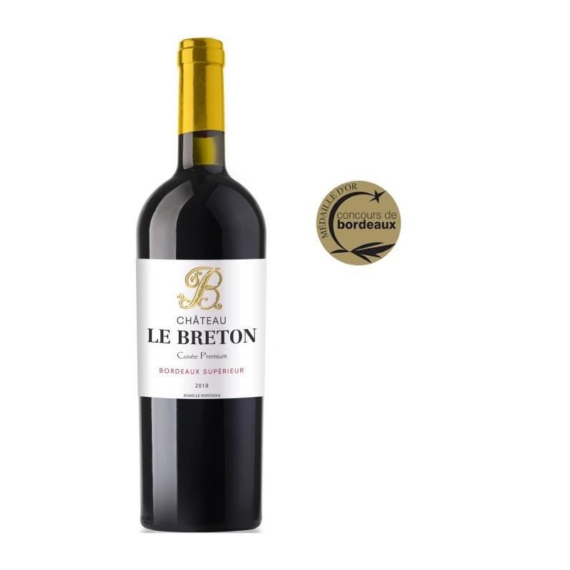 Château Le Breton 2018 Bordeaux Supérieur - Vin rouge de Bordeaux