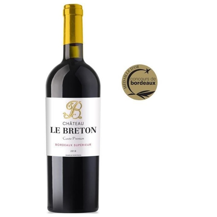 Château Le Breton 2018 Bordeaux Supérieur - Vin rouge de Bordeaux