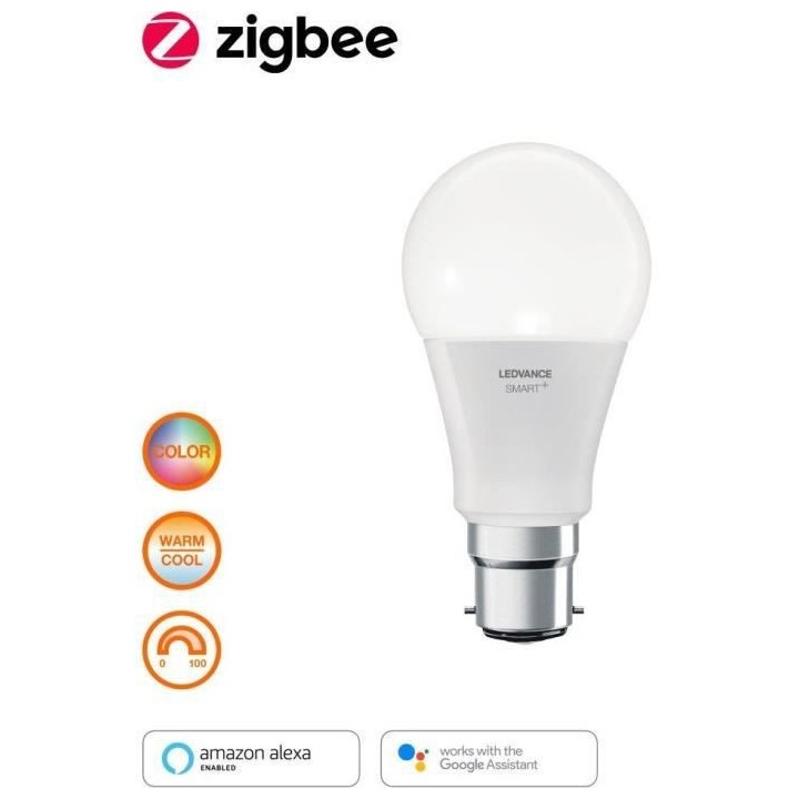 LEDVANCE Ampoule SMART+ ZigBee Standard - 60 W - B22 - Couleur changea