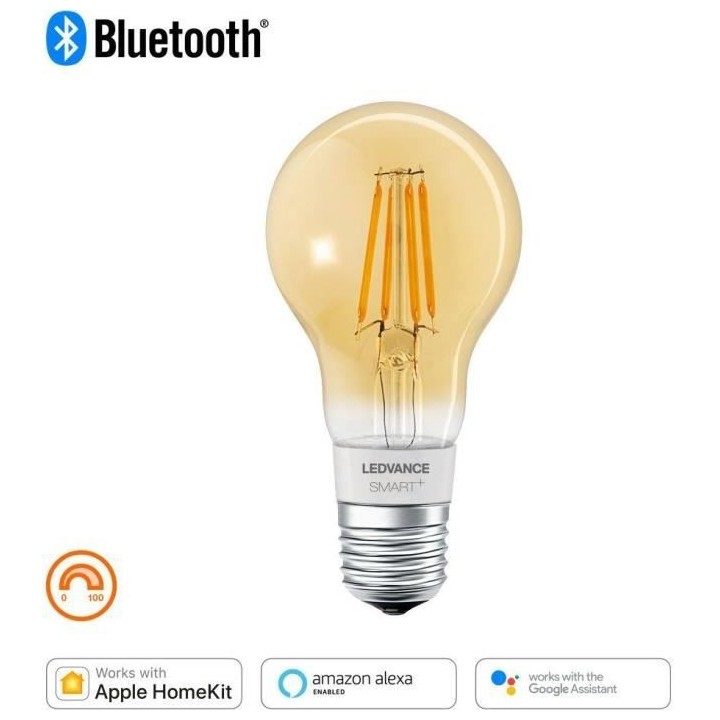 LEDVANCE Ampoule Smart+ Bluetooth STANDARD FIL OR 60W E27 PUISSANCE VA