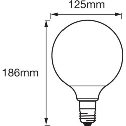 LEDVANCE Ampoule Smart+ Bluetooth GLOBE FIL OR 60W E27 PUISSANCE VARIABLE