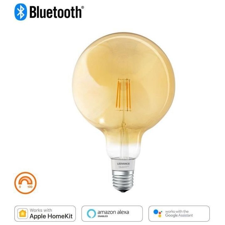 LEDVANCE Ampoule Smart+ Bluetooth GLOBE FIL OR 60W E27 PUISSANCE VARIA