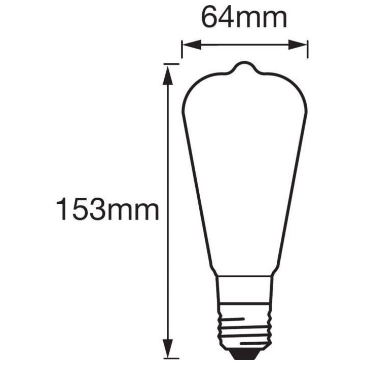 LEDVANCE Ampoule Smart+ Bluetooth EDISON FIL OR 53W E27 PUISSANCE VAR