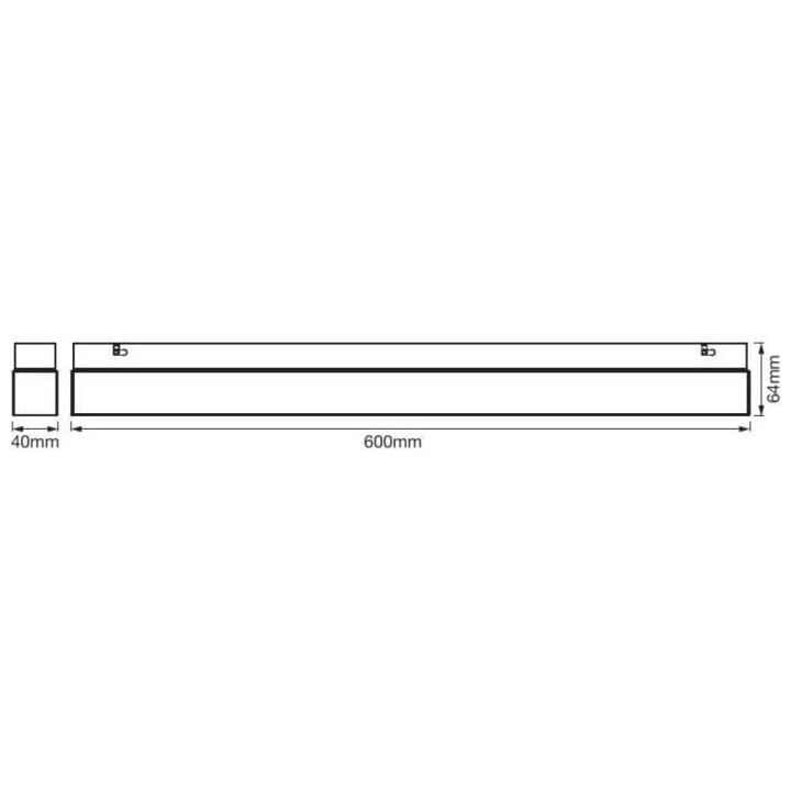 LEDVANCE Luminaire LED Square - 14W - 60 cm - 1100 lm - IP44 - Chaud/F