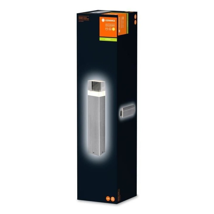ENDURA STYLE CRYSTAL Borne Extérieure 40cm 4,5w 400lm - Acier Inoxyda