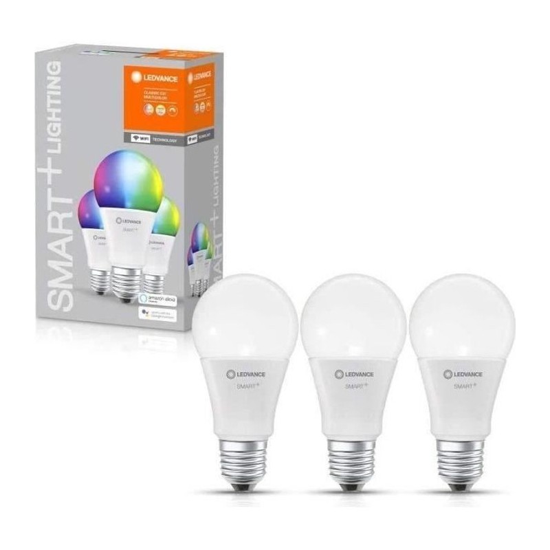 LEDVANCE BTE3 Ampoule Smart+ WIFI STANDARD DEPOLIE 75W E27 COULEUR CHANGEANTE