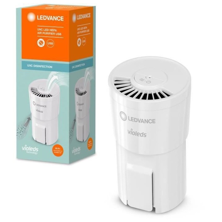 LEDVANCE Assainisseur d'air UVC AIR PURIFIER USB - 8 m3/heure - Filtre