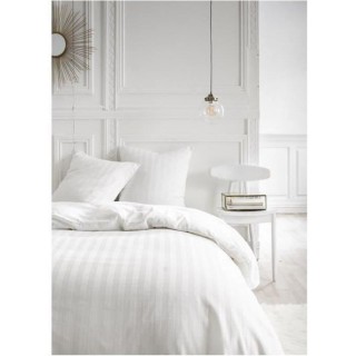 TODAY Parure de lit 2 personnes 240X260 Coton uni blanc PREMIUM TODAY