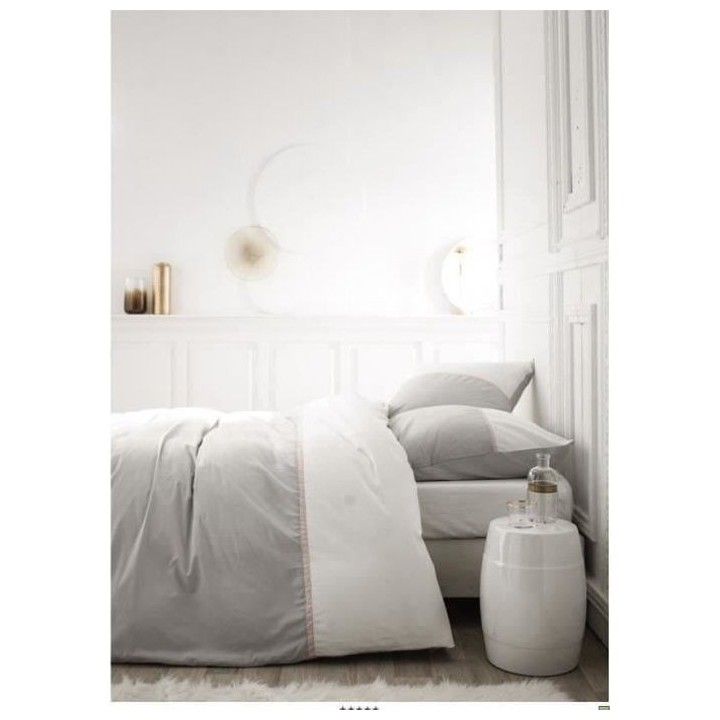 TODAY Parure de couette Gabin - 100% coton percale - 240 x 260 cm - Gr