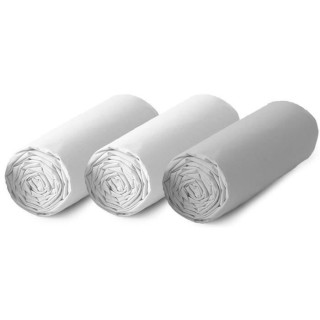 TODAY Lot de 3draps housse 100% coton 140x190 blanc gris