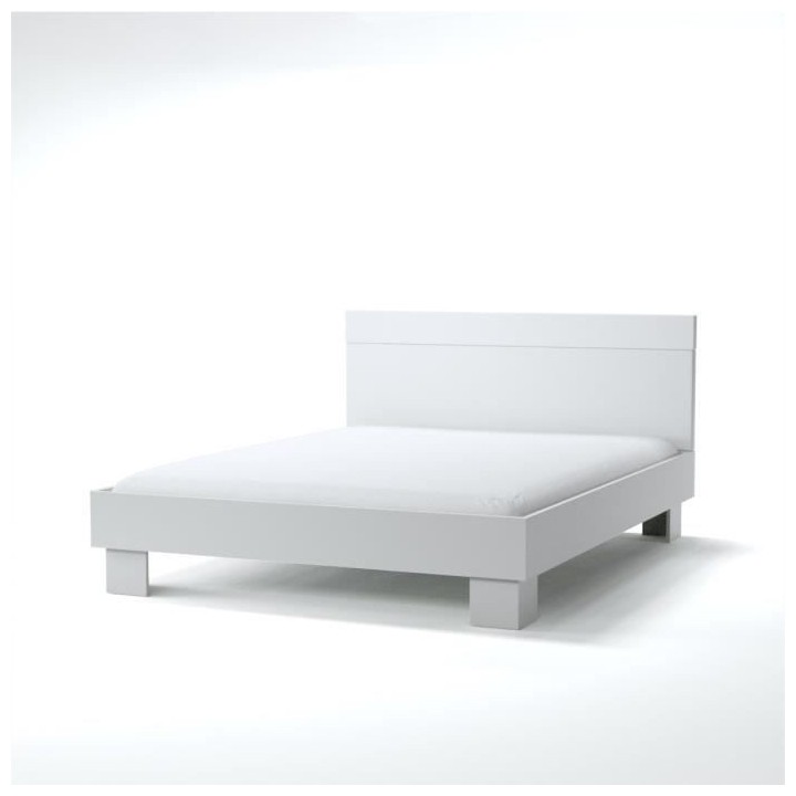 TODAY Drap Housse 140X190 2 personnes Jersey uni blanc JERSEY TODAY