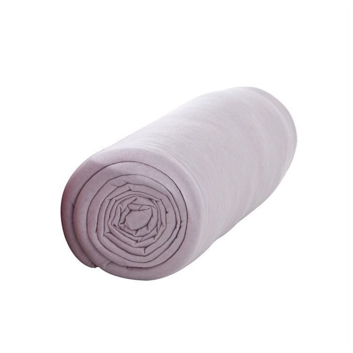 TODAY Drap housse 100% coton - 160 x 200 cm - Poudre de lila TODAY