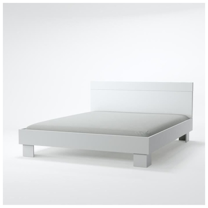 TODAY Drap housse 100% coton - 160 x 200 cm - Zinc TODAY