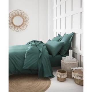 TODAY housse de couette 100% coton - 220x240 cm - Vert émeraude TODAY