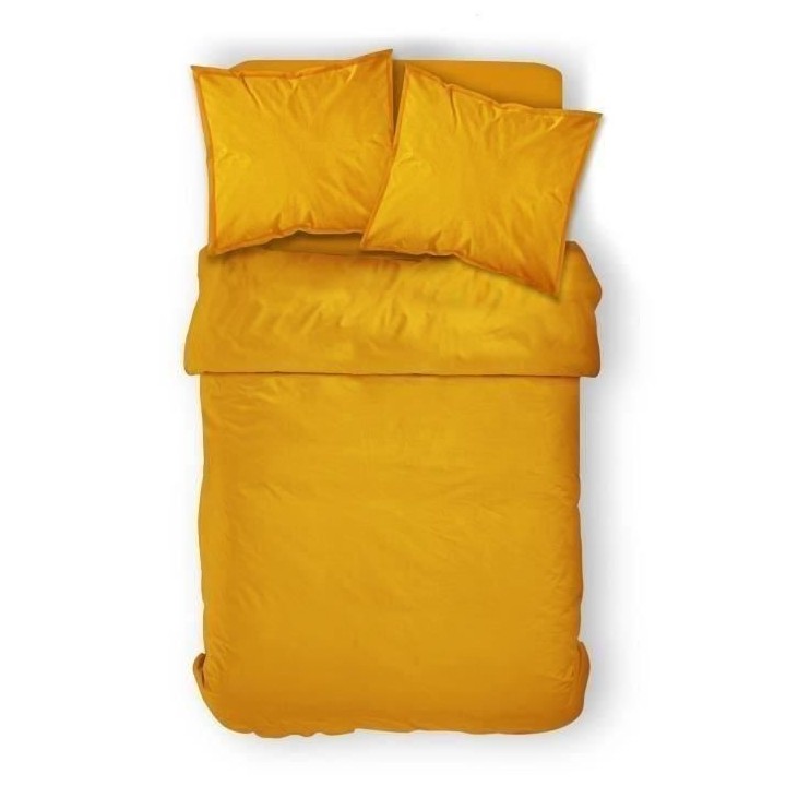 TODAY housse de couette 100% coton - 220x240 cm - Jaune safran TODAY