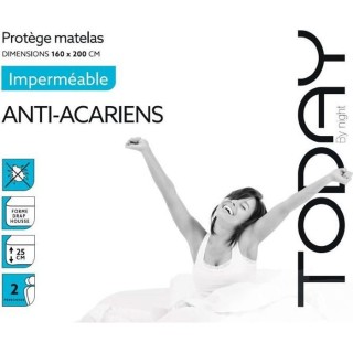 TODAY Protege Matelas / Alese Imperméable Anti-Acariens 160x200cm - 1