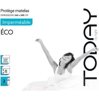 TODAY Protege Matelas / Alese Imperméable Eco 160x200cm - 100% Polyes