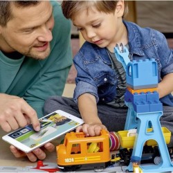 LEGO 10875 DUPLO Le Train De Marchandises, Jeu Avec Son Et Lumiere, Grue avec télécommande Jouet Pour Enfant 2-5 Ans