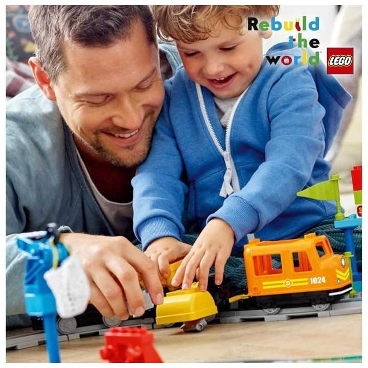 LEGO 10875 DUPLO Le Train De Marchandises, Jeu Avec Son Et Lumiere, Gr