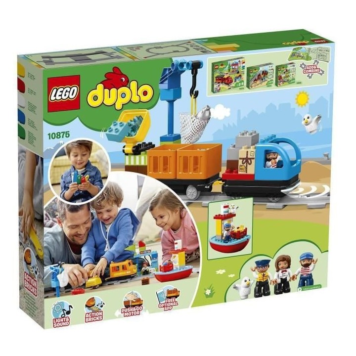 LEGO 10875 DUPLO Le Train De Marchandises, Jeu Avec Son Et Lumiere, Gr