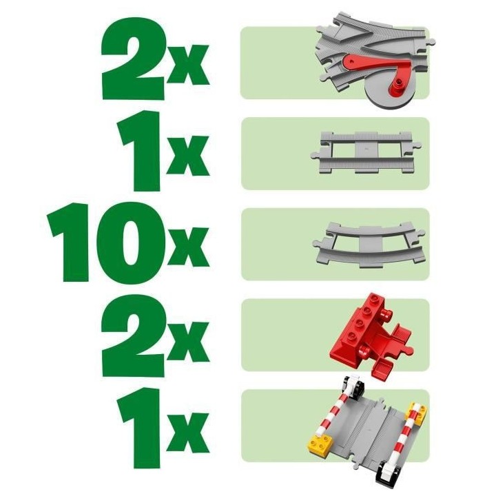 LEGO 10882 DUPLO Town Les Rails du Train Jeu de Construction, Circuit