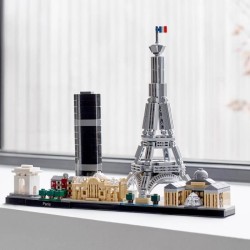 LEGO 21044 Architecture Paris Maquette a Construire avec Tour Eiffel, Collection Skyline, Décoration Maison, Idée de Cadeau