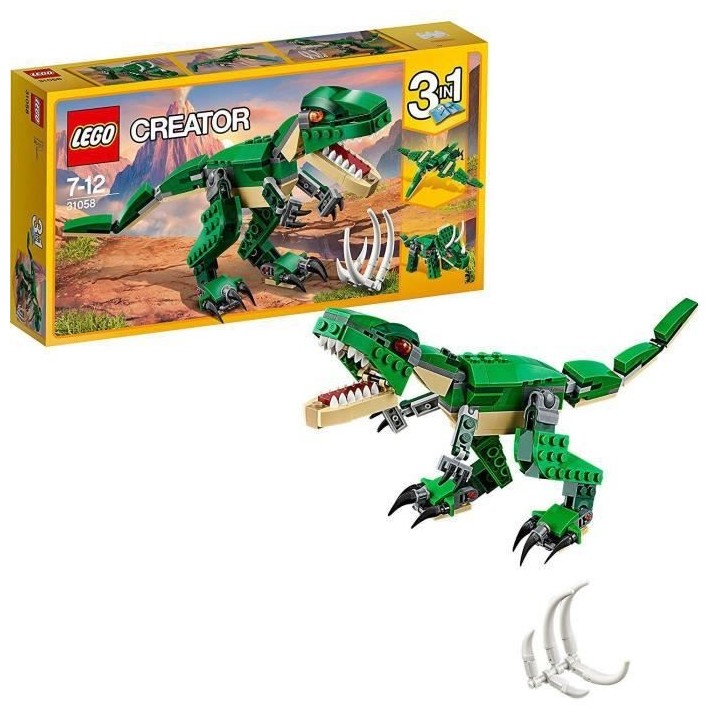LEGO Creator 3-en-1 31058 Le Dinosaure Féroce, Jouet de Construction,