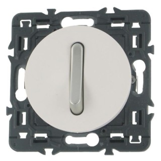 LEGRAND Interrupteur silencieux 6A Céliane blanc - Livré avec enjoli