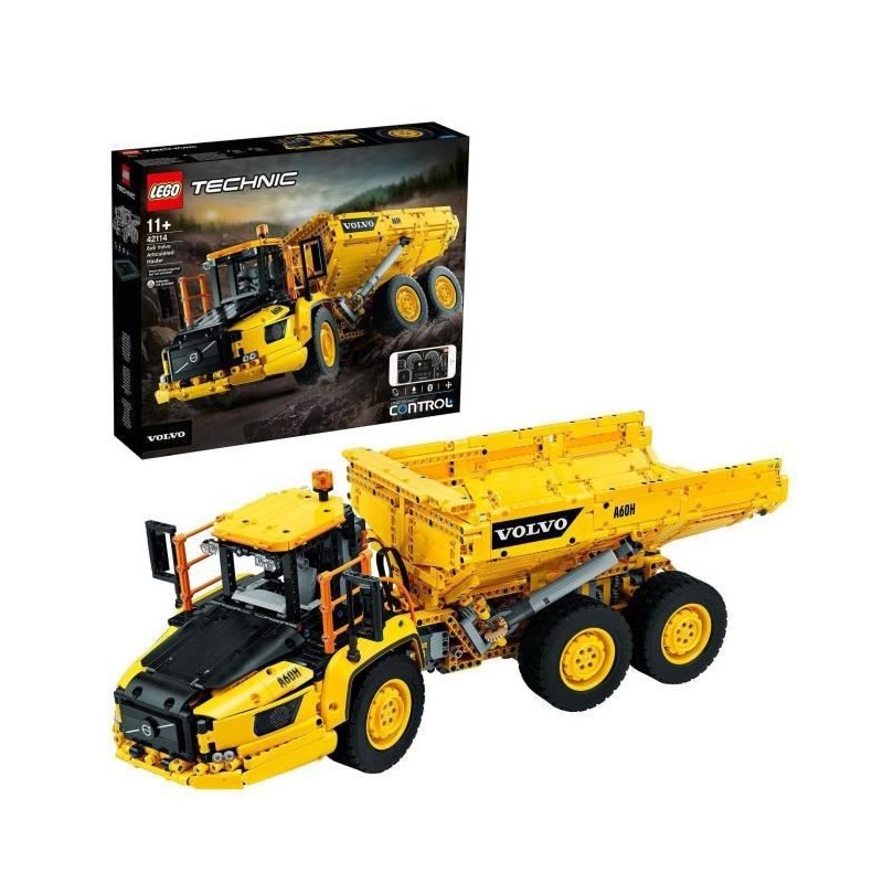 LEGO 42114 Technic Le Tombereau Articulé Volvo 6x6, Jouet Camion Télécommandé, Véhicule de Chantier, Set de Construction