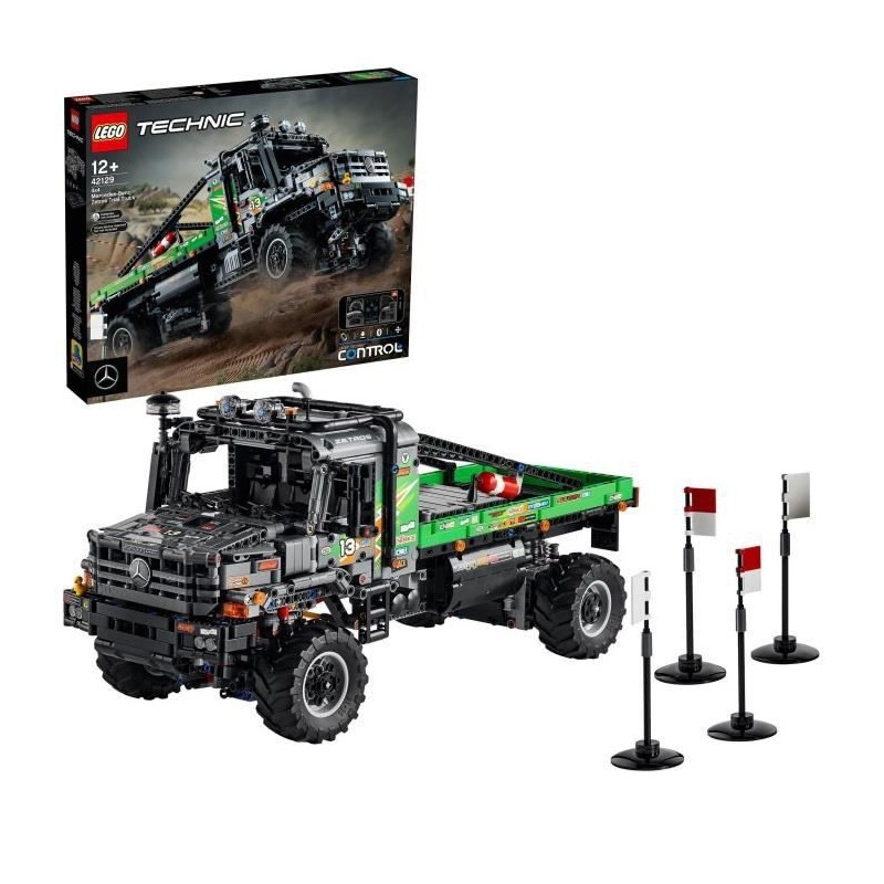 LEGO 42129 Technic Le Camion d'Essai 4x4 Mercedes-Benz Zetros, Voiture Télécommandée, Camion Jouet, Contrôle via Application