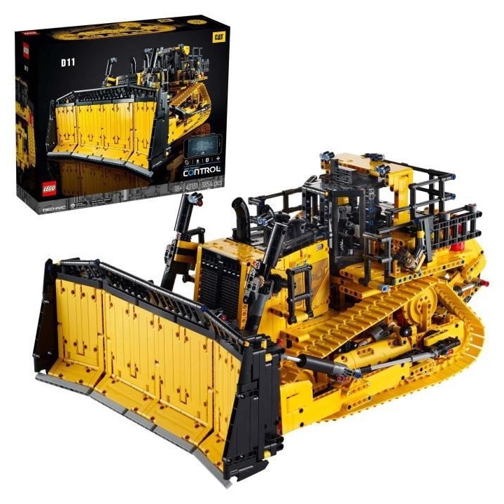 LEGO 42131 Technic Bulldozer D11 Cat Véhicule de Chantier Télécomma