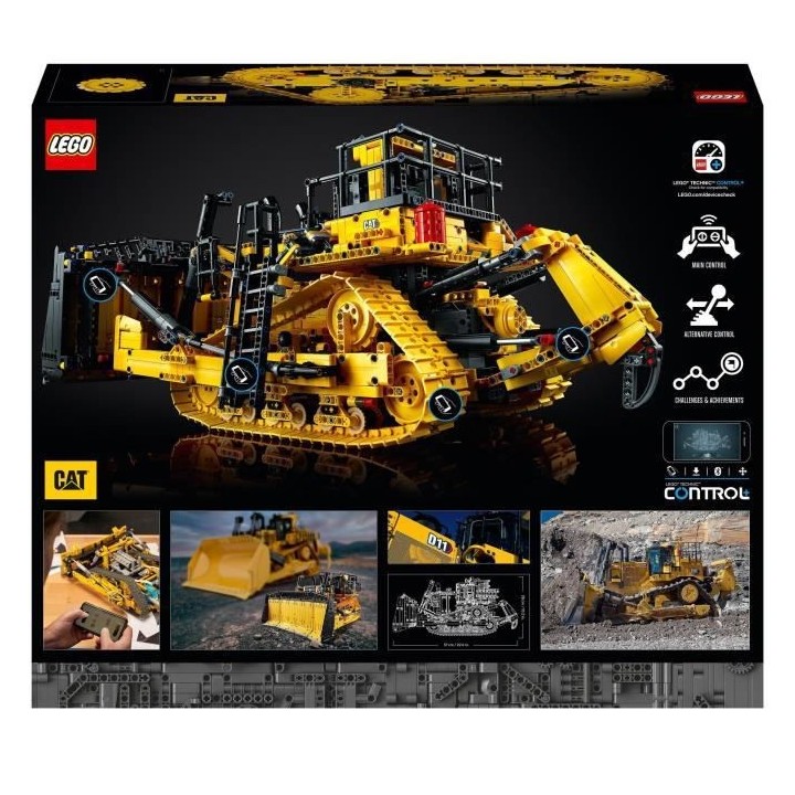LEGO 42131 Technic Bulldozer D11 Cat Véhicule de Chantier Télécomma