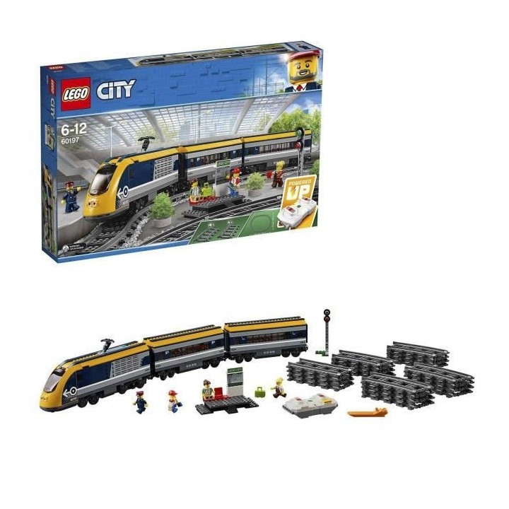 LEGO 60197 City Le train de Passagers Télécommandé Bluetooth, Moteu