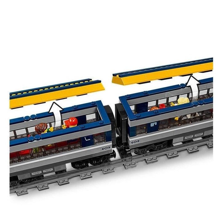 LEGO 60197 City Le train de Passagers Télécommandé Bluetooth, Moteu
